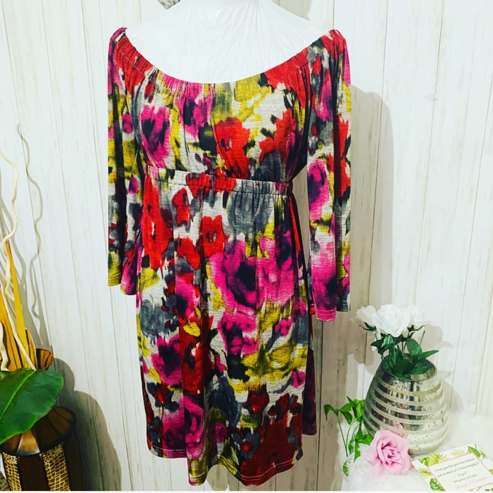 Anthro Uncle Frank Off Shoulder Bell Sleeve Dress